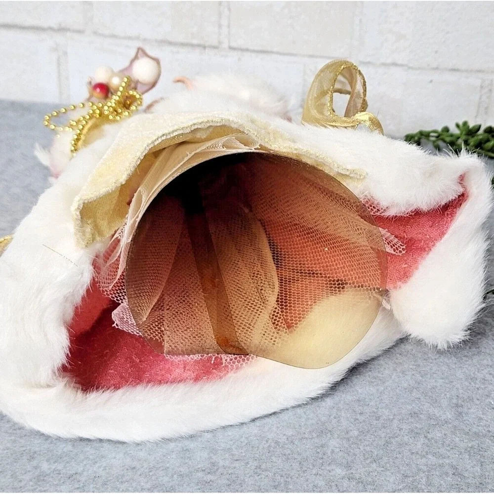 Victorian Pink Gold Angel Tree Topper Christmas Figure 12.5